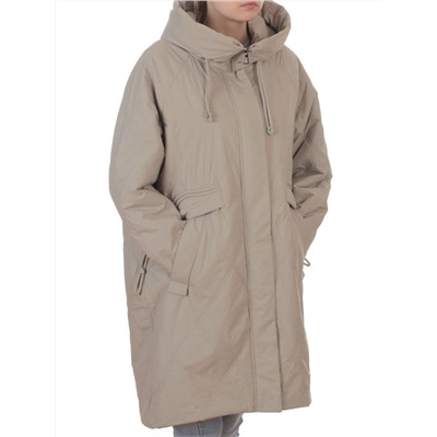 8010 BEIGE Куртка демисезонная женская (100 гр. холлофайбер)