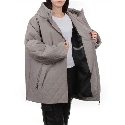 F-803 GRAY BEIGE Куртка демисезонная женская (100 гр. холлофайбер)