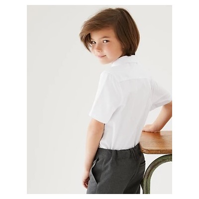 3pk Boys' Slim Easy Iron School Shirts (2-16 Yrs)