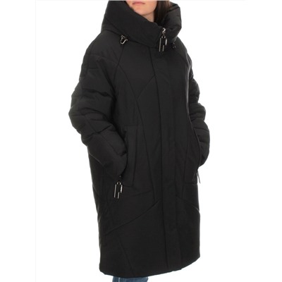 M-9117 BLACK Пальто зимнее женское CORUSKY  (верблюжья шерсть)