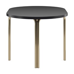 Столик кофейный Ror, 75х50 см, латунь/черный