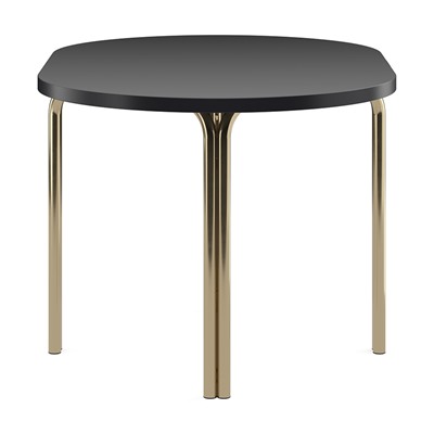 Столик кофейный Ror, 75х50 см, латунь/черный