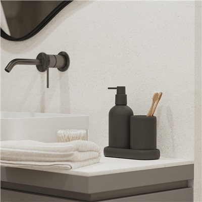 Стакан для зубных щеток Slim, черный