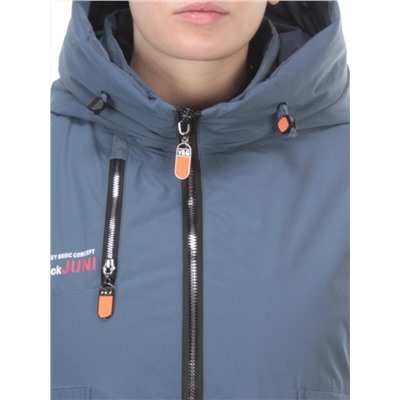 105-1 GRAY/BLUE Пальто демисезонное женское FAMILY (100 гр. синтепон)