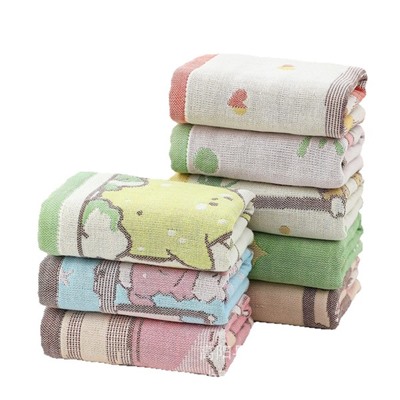 Gauze cartoon children's sweat towel, wholesale