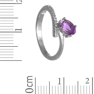 Кольцо с аметистом и фианитами ТФКН.793АМ1.80