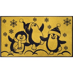 Полотенце махровое 6с103.412ж1 Пингвины(т.желтый) 50х90см