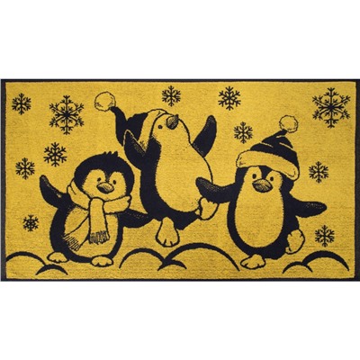 Полотенце махровое 6с103.412ж1 Пингвины(т.желтый) 50х90см