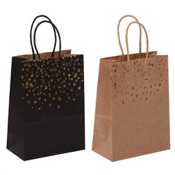 Пакет подарочный 15*21*8 Конфетти крафт ассорти 2 вида КОКОС 232212/12/Китай