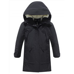 Парка зимняя женская с капюшоном черного цвета 9538-1Ch