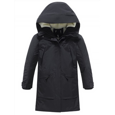 Парка зимняя женская с капюшоном черного цвета 9538-1Ch