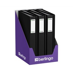 Папка с 80 вкладышами Berlingo "Soft Touch", 35мм, 800мкм, черная, с внутр. карманом