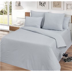 Простыня из Страйп-поплина темно-серый полоса 1х1