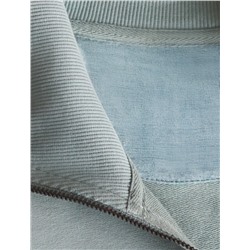 Свитшот с воротом стойкой на молнии из эластичного футера двухнитки