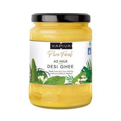 Масло Гхи из молока А2 (500 мл), A2 Milk Desi Ghee, произв. Kapiva