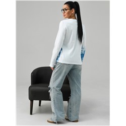 Лонгслив "Блуминг" белый