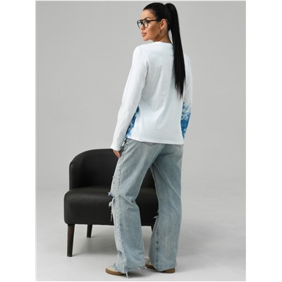 Лонгслив "Блуминг" белый