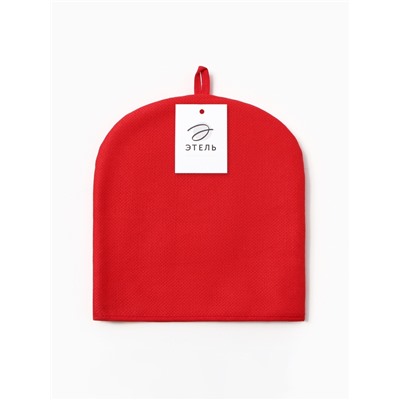 Грелка на чайник Этель Home collection red 28×28 см, 61% лён, 39% хлопок