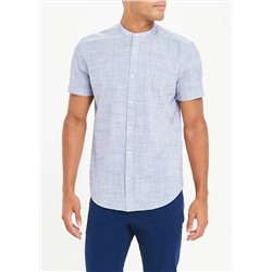 Short Sleeve Grandad Collar Shirt