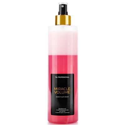 TNL Спрей-кондиционер MIRACLE VOLUME двухфазный (красный) 500 мл
