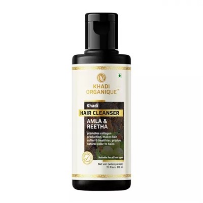 Шампунь с Амлой и Ритхой (210 мл), Hair Cleanser Amla & Reetha, произв. Khadi Organique