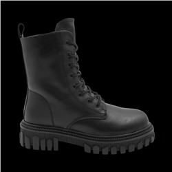 Ботинки из натуральной кожи на меху РМ-078-1 черные