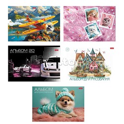 Альбом для рисования 20л. Ассорти- Выпуск №4, А4ф, на скобе