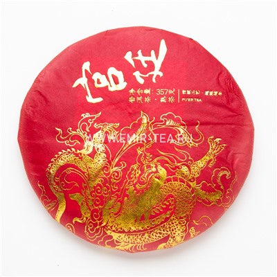 Шу пуэр пресованный "Дворец Дракона" блин 357 г  (код 0268)