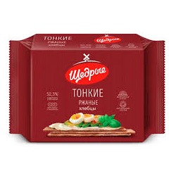 Щедрые хлебцы Ржаные тонкие 170 гр.1/20