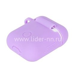 Чехол для наушников EarPods силиконовый (сиреневый)