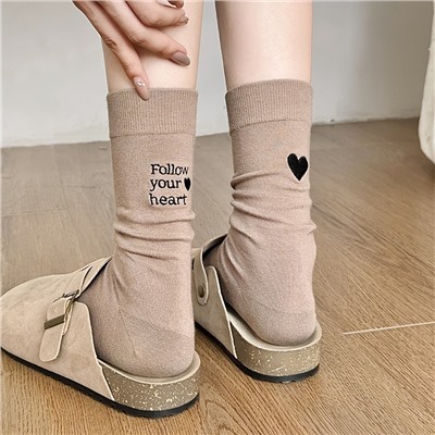 Autumn goods, knee socks for pregnant, internet celebrity, with embroidery, mid-length