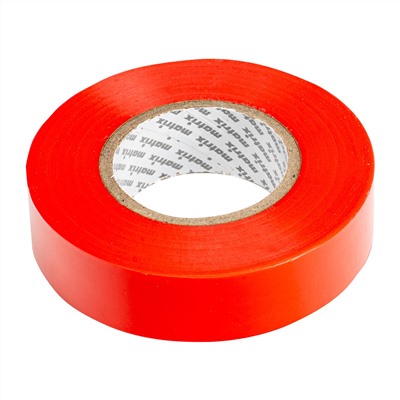 Изолента ПВХ, 19 мм х 20 м, красная, 150 мкм Matrix