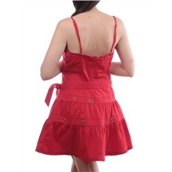 XA-68022 RED Сарафан женский (97% хлопок, 3% эластан)