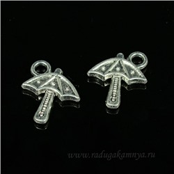 Подвеска зонт 16*19мм, цв.античное серебро (упаковка 20штук)