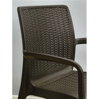 Стул SHT-ST68/S424
                        черно-коричневый / черный муар (цинк)