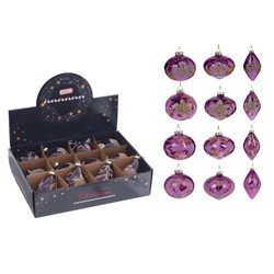 GAEM Набор из 12шт Украшение новогоднее "Шар", D8 см, L34 W25 H9 см