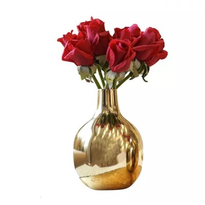 Металлическая ваза для цветов, Metal Flower Vase (Round, Medium), произв. Behoma