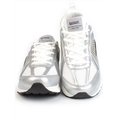 05-P234-5 SILVER/GRAY Кроссовки женские (искусственные материалы, сетка)