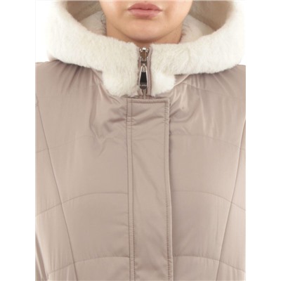 2660 BEIGE Пальто двухстороннее женское еврозима (100 гр. холлофайбер)