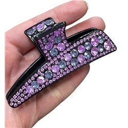 Заколка-краб для волос со стразами 9,5х4 см КР16 тип 1