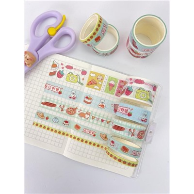 Набор декоративного скотча 10 шт. "Food stories", dog, шоу-бокс 8 шт.