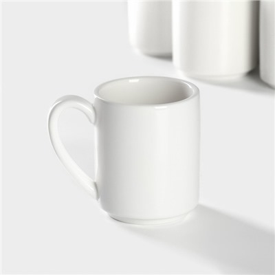 Набор кружек Magistro Mien, 270 мл, 6 шт., фарфор, белый