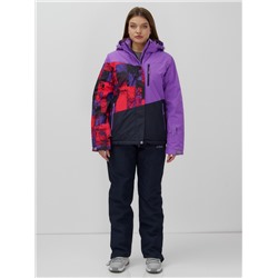 Горнолыжный костюм женский зимний УЦЕНКА фиолетового цвета 02801F