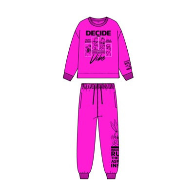 Комплект для девочки: толстовка, брюки