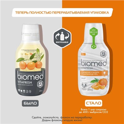 Ополаскиватель для полости рта BIOMED VITA FRESH, 250 мл.