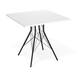 Стол SHT-TU2-1/TT55 80/80 МДФ/АБС-пластик
                        чёрный муар / белый