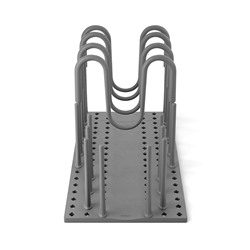 Органайзер для посуды и столовых приборов Peggy, 20х55 см, серый