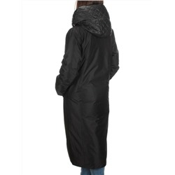 EAC327 BLACK Пальто зимнее женское (200 гр. холлофайбера)