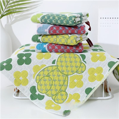 Towels Korean plum blossom bear series four-layer cotton gauze large square towel hand towel kitchen towel factory price wholesale
