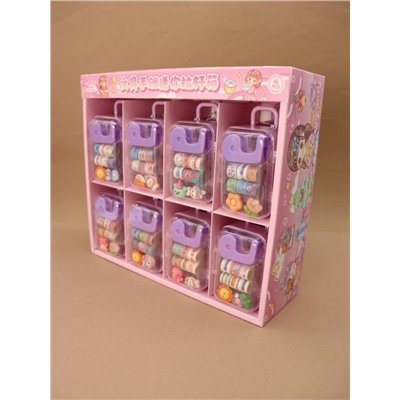 Канцелярский набор DIY в шкатулке "Suitcase", purple, шоу-бокс 16 шт.